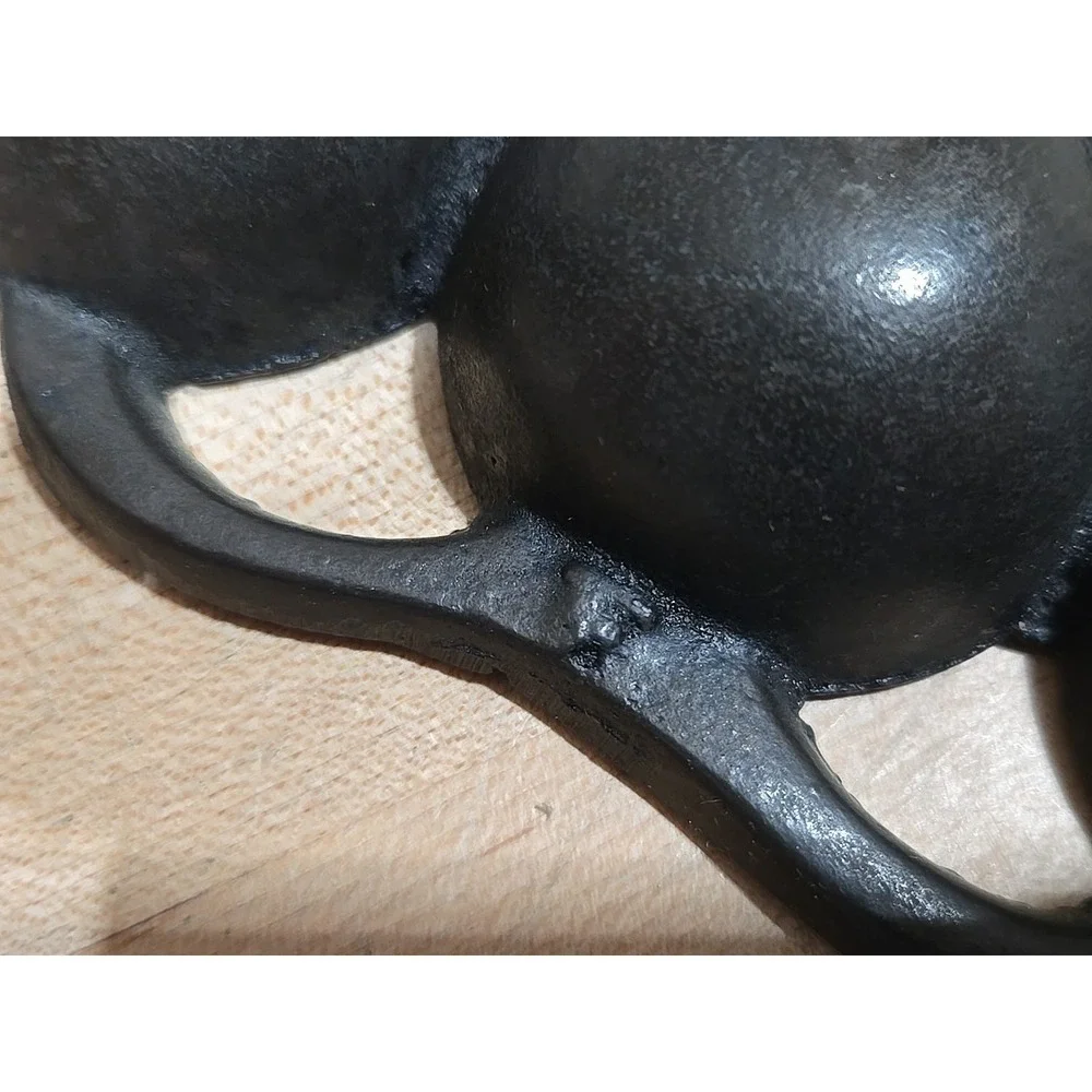 Vintage Early Pre Griswold ERIE No 9 Cast Iron Golf Ball Gem‎ Baking Pan